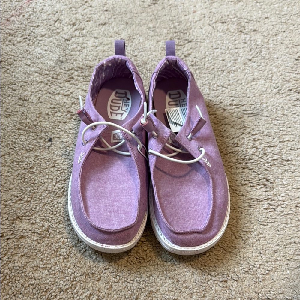 Hey Dude Purple Moccasin Shoes Casual Slip-On